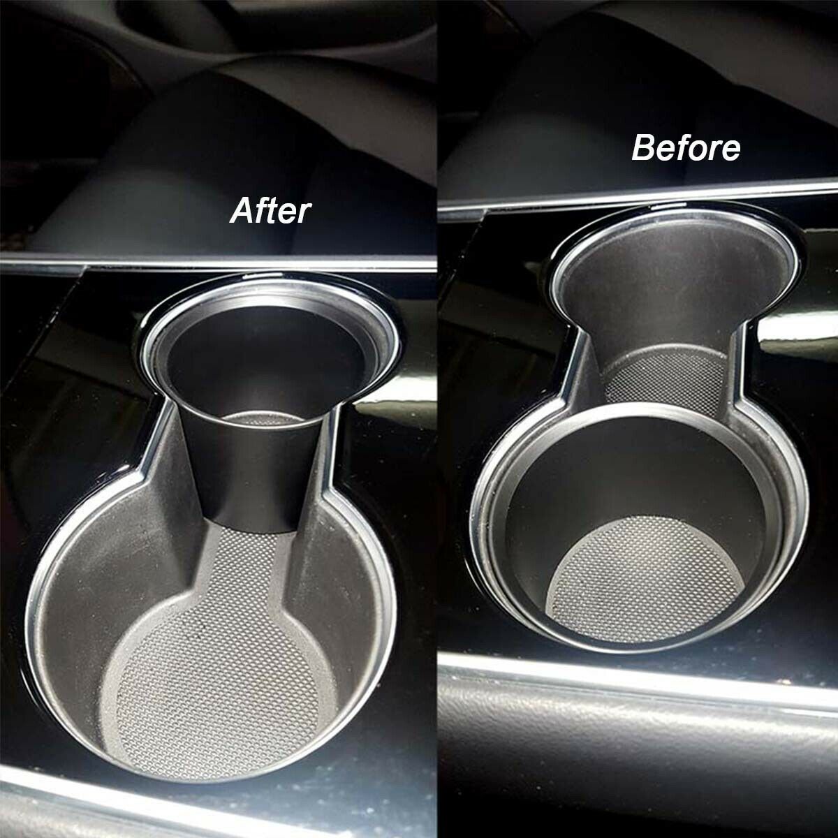 Tesla Model 3 kupinpidike adapteri paikoillansa