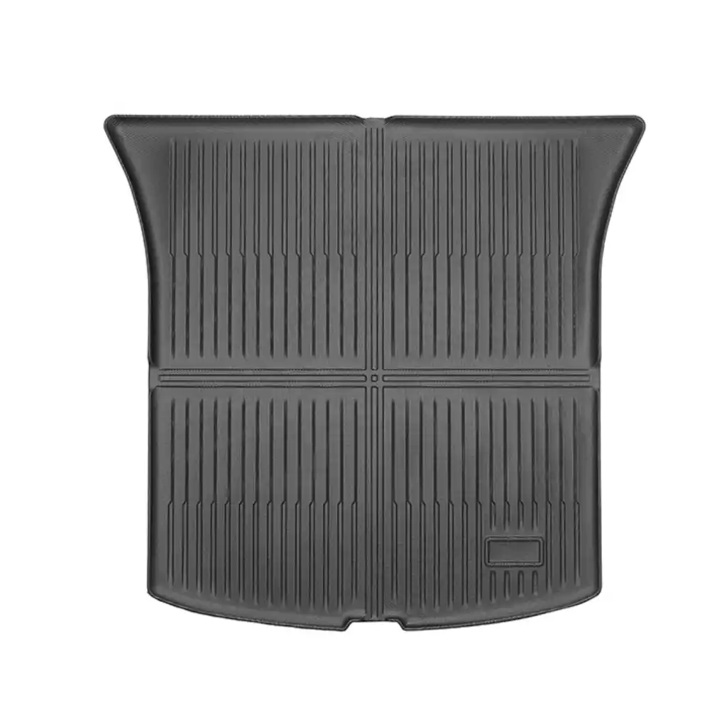 Tesla Model Y trunk mat in the back seat
